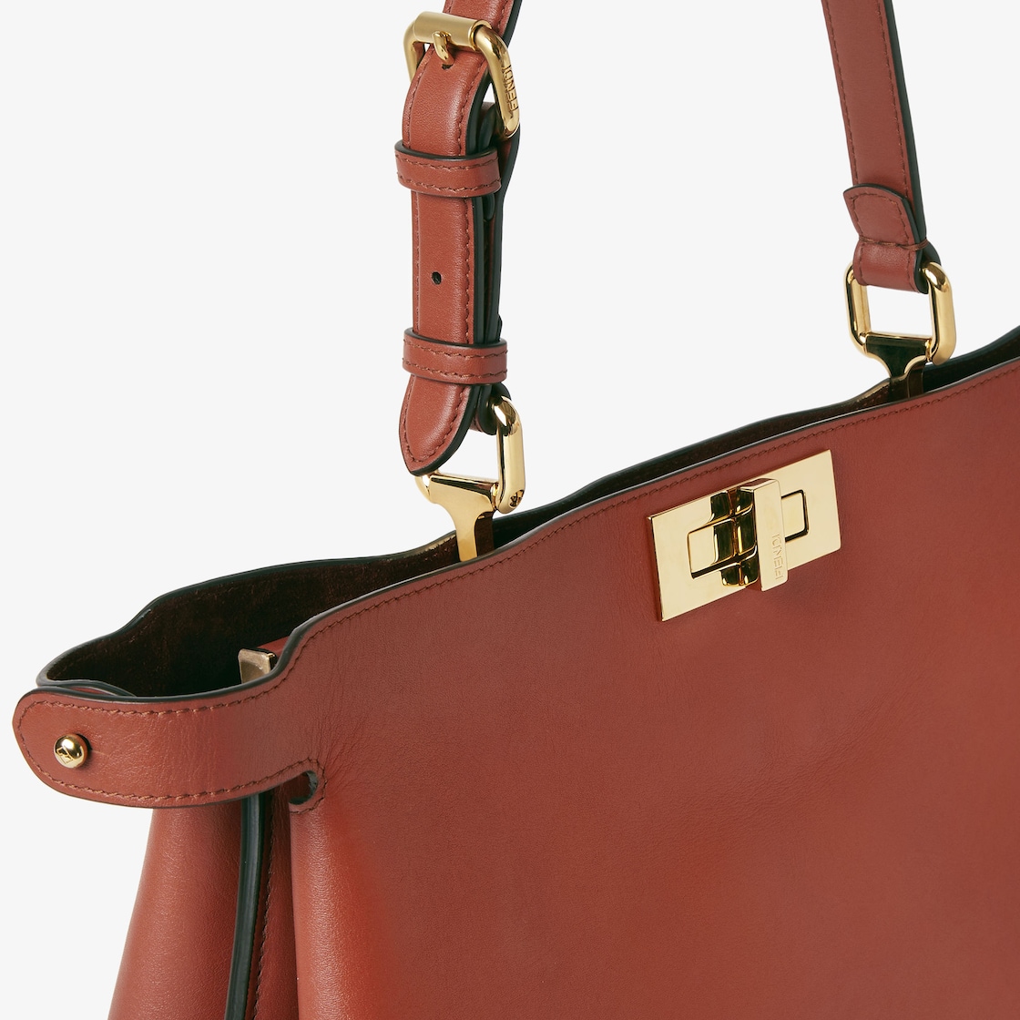 FENDI Peekaboo Soft Large Sienna brown leather bag - Image 2